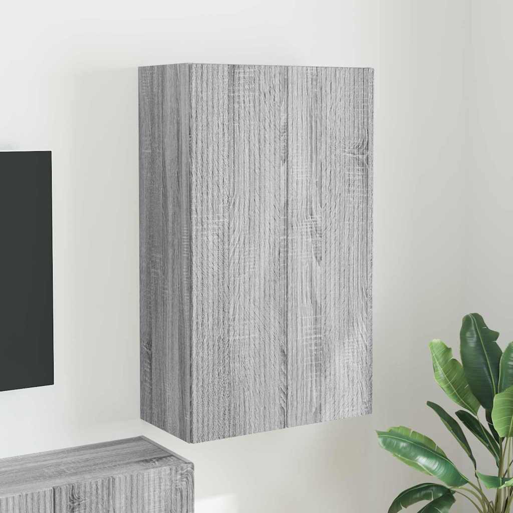 Mueble De Tv Montado En La Pared Roble Artesanal