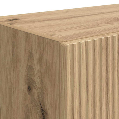 Mueble De Tv Montado En La Pared Roble Artesanal