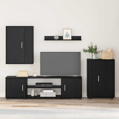 Conjunto De Mueble De Tv 4 Pcs Roble Artesanal