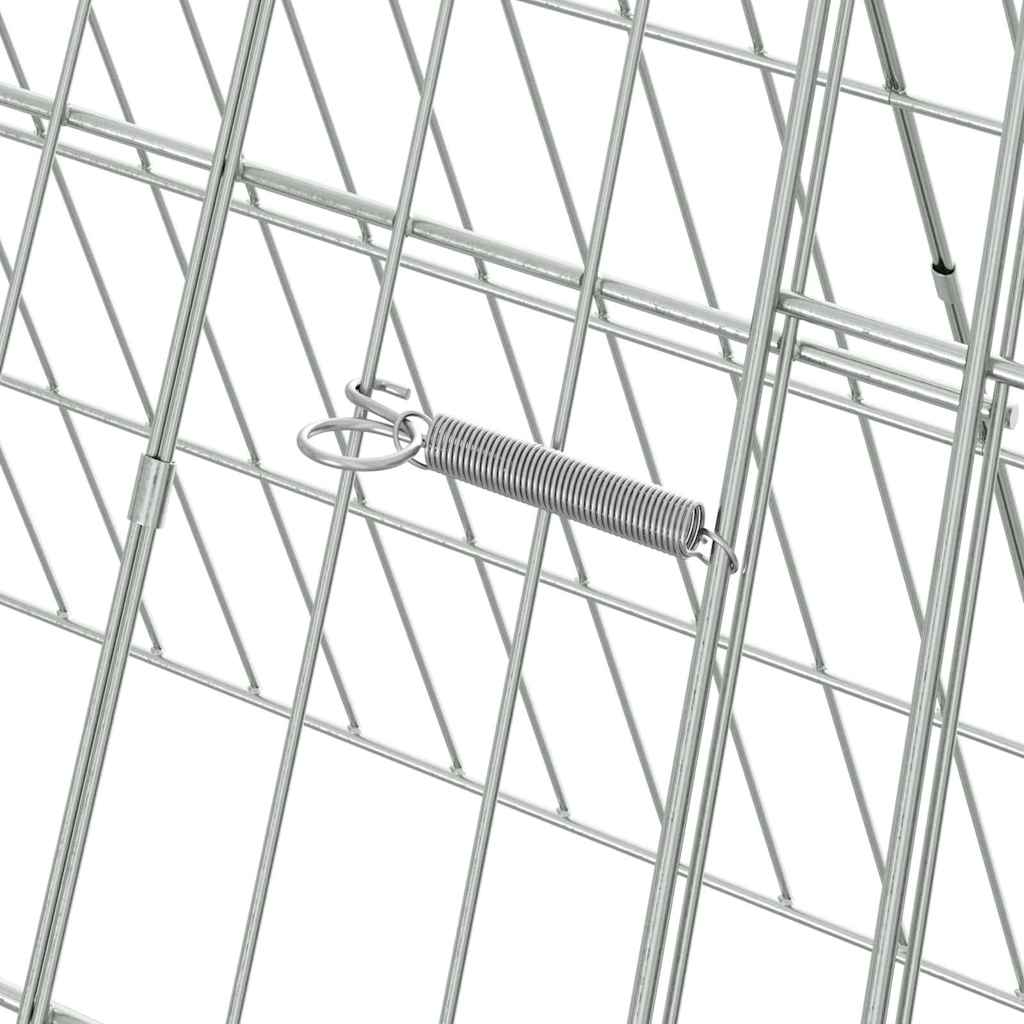 Jaula Para Conejos Plateado 215 X 55 X 55 Cm Acero Galvanizado