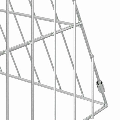 Jaula Para Conejos Plateado 215 X 55 X 55 Cm Acero Galvanizado
