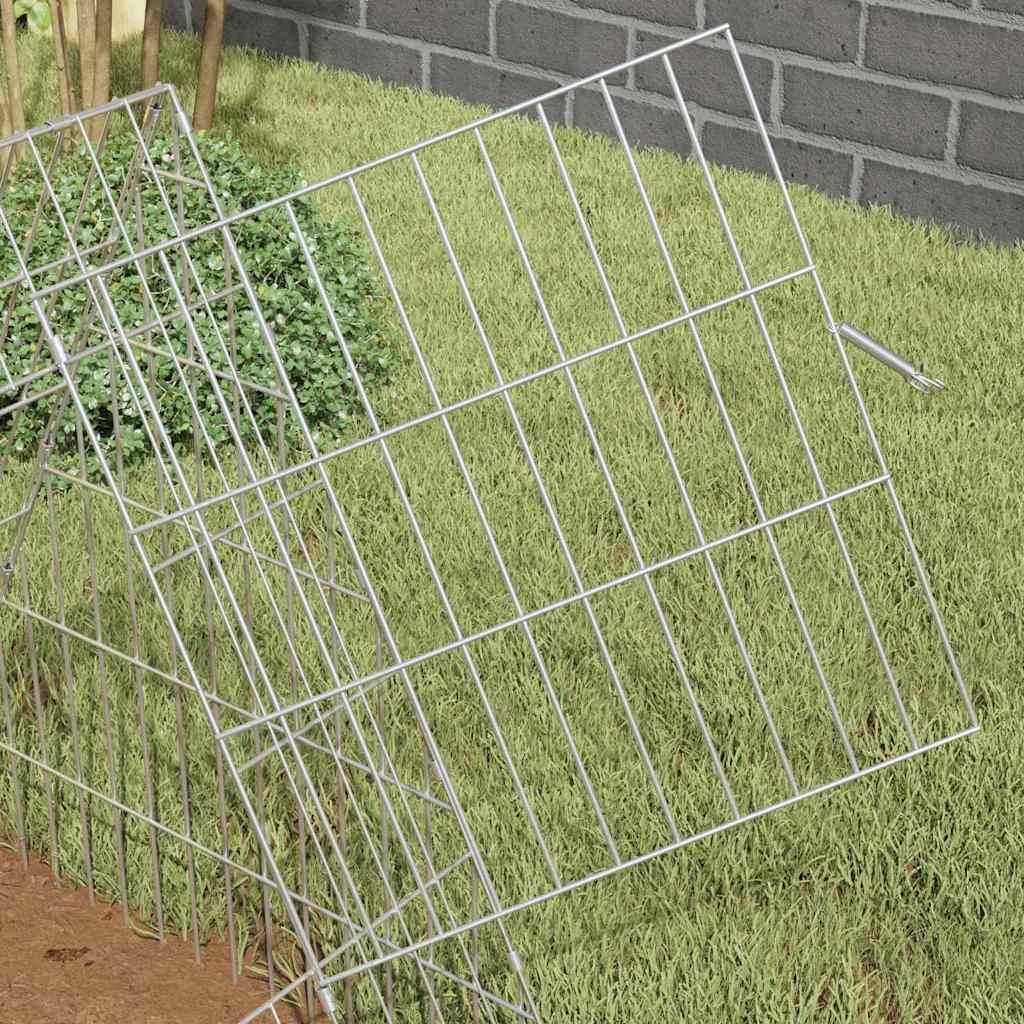 Jaula Para Conejos Plateado 215 X 55 X 55 Cm Acero Galvanizado