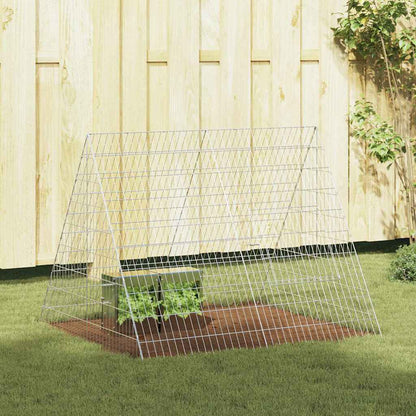 Jaula Para Conejos Plateado 650 X 100 X 85 Cm Acero Galvanizado