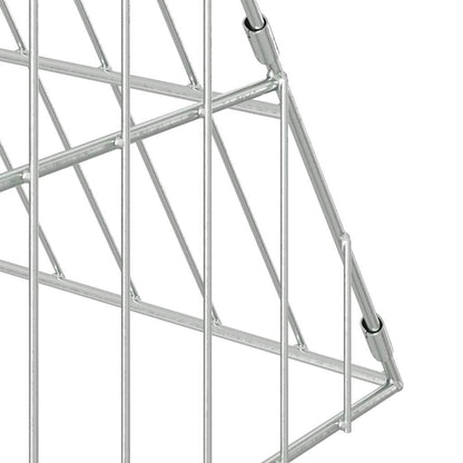 Jaula Para Conejos Plateado 650 X 100 X 85 Cm Acero Galvanizado