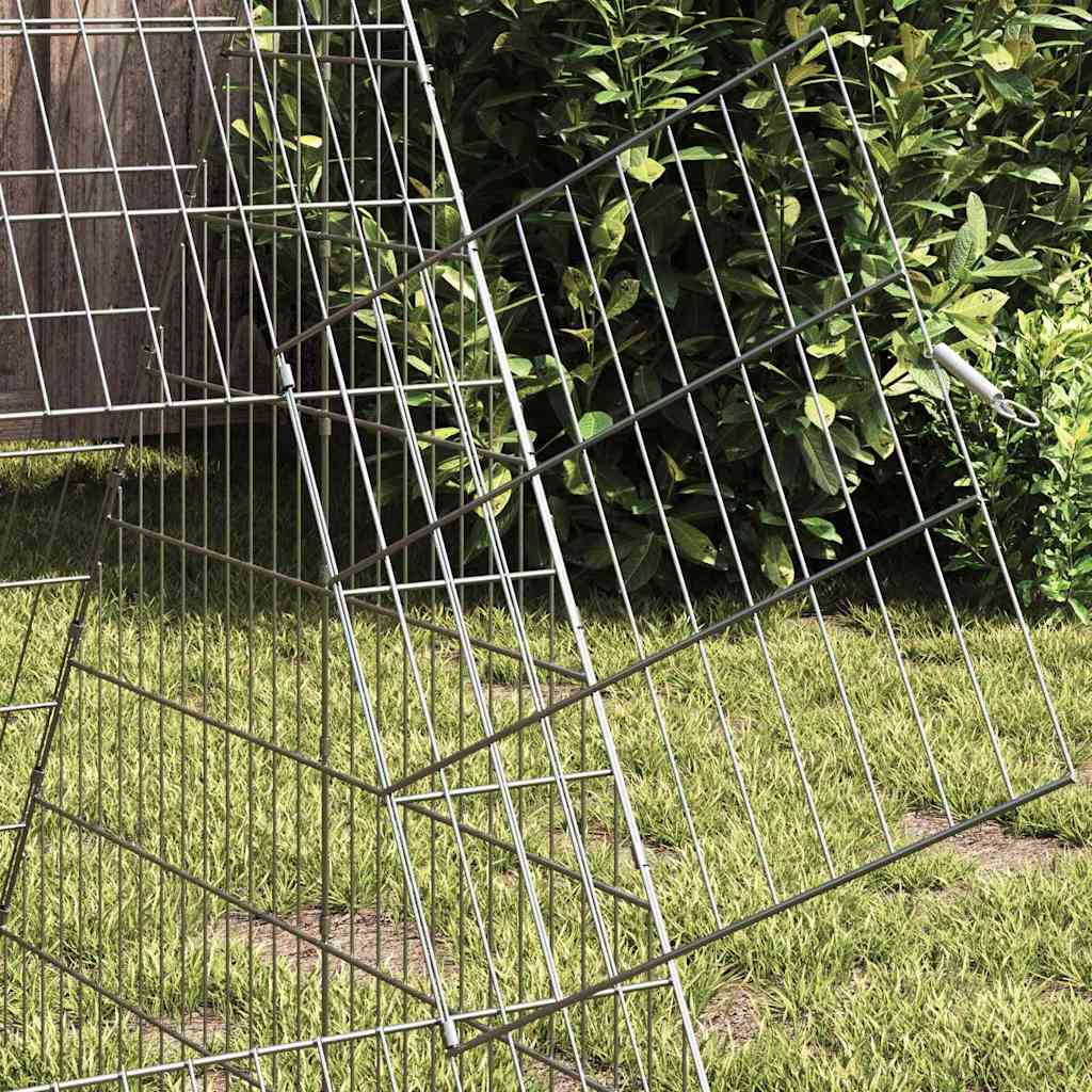 Jaula Para Conejos Plateado 650 X 100 X 85 Cm Acero Galvanizado