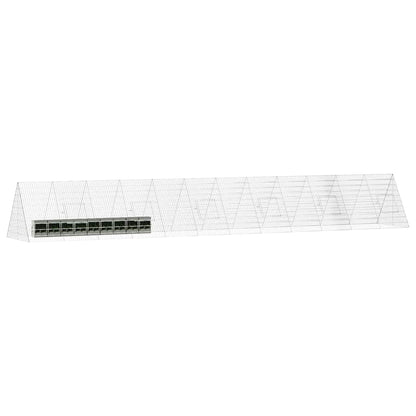 Jaula Para Conejos Plateado 650 X 100 X 85 Cm Acero Galvanizado