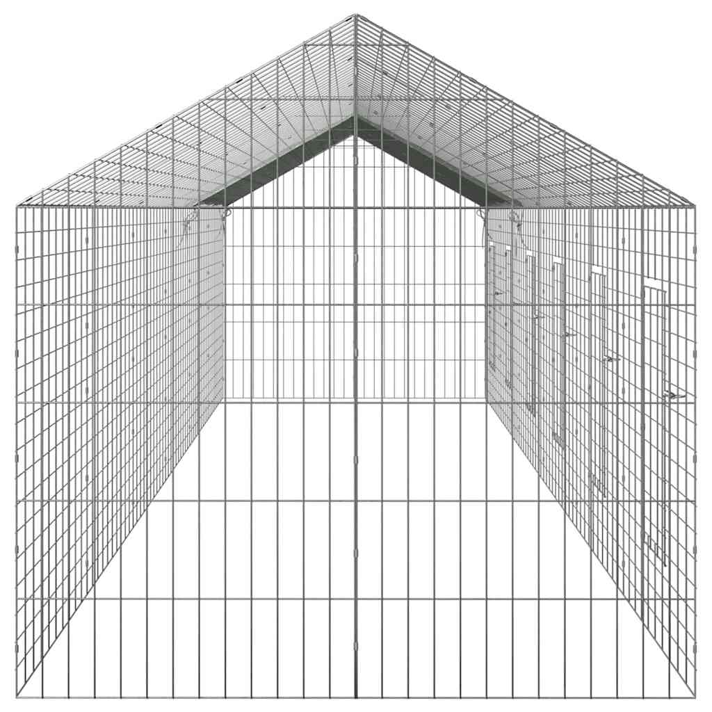 Jaula Para Conejos Plateado 600 X 78 X 78 Cm Acero Galvanizado
