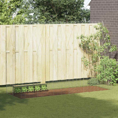 Jaula Para Pollos 2 Pcs Plateado 600 X 100 X 210 Cm