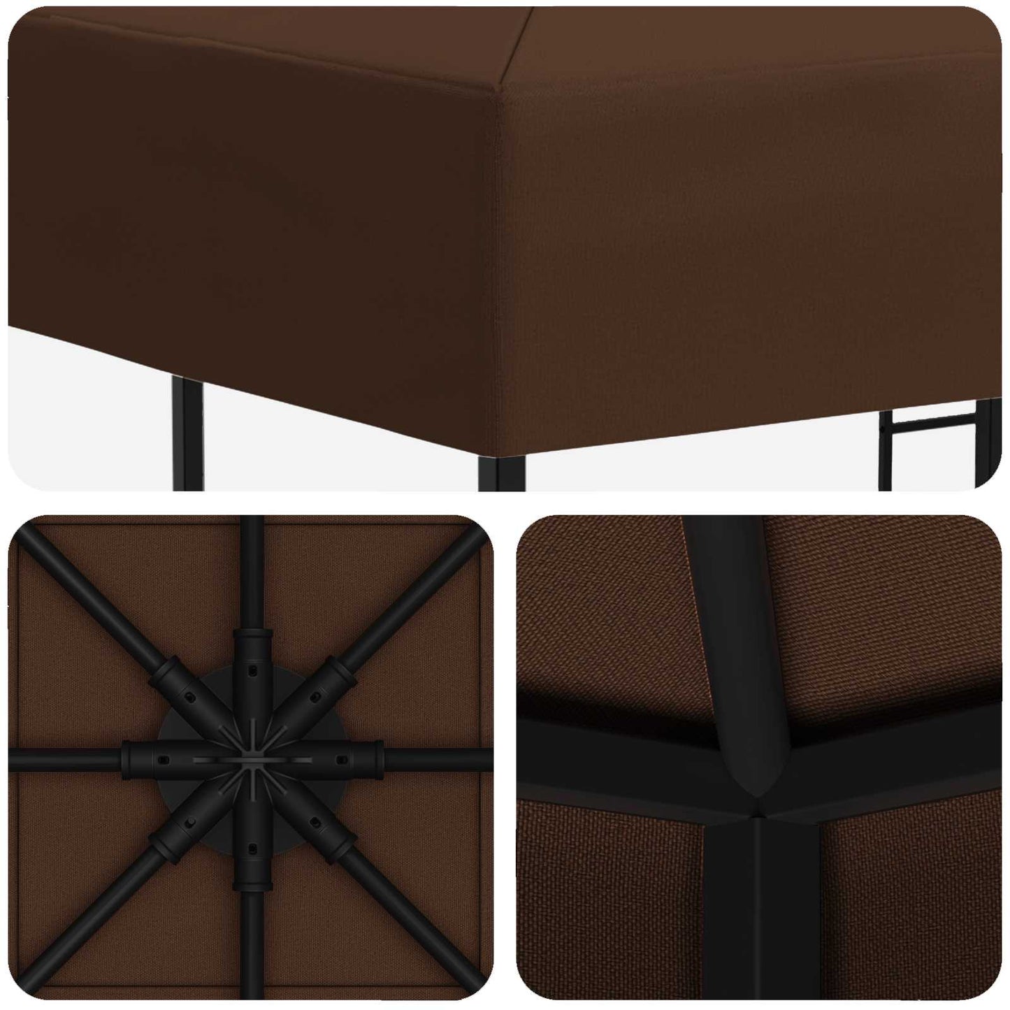 Cenador 3 X 3 M Poliéster Y Acero 190 Gsm