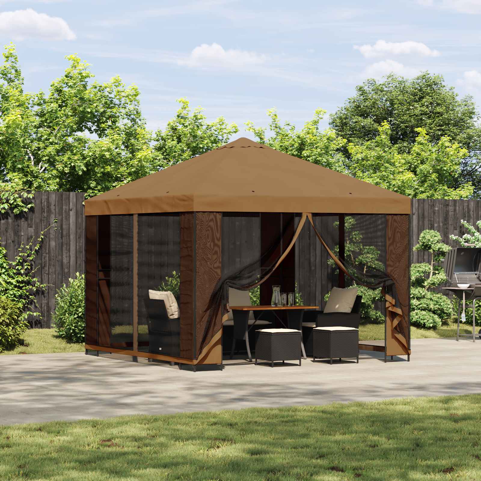 Cenador 3 X 3 M Poliéster Y Acero 190 Gsm
