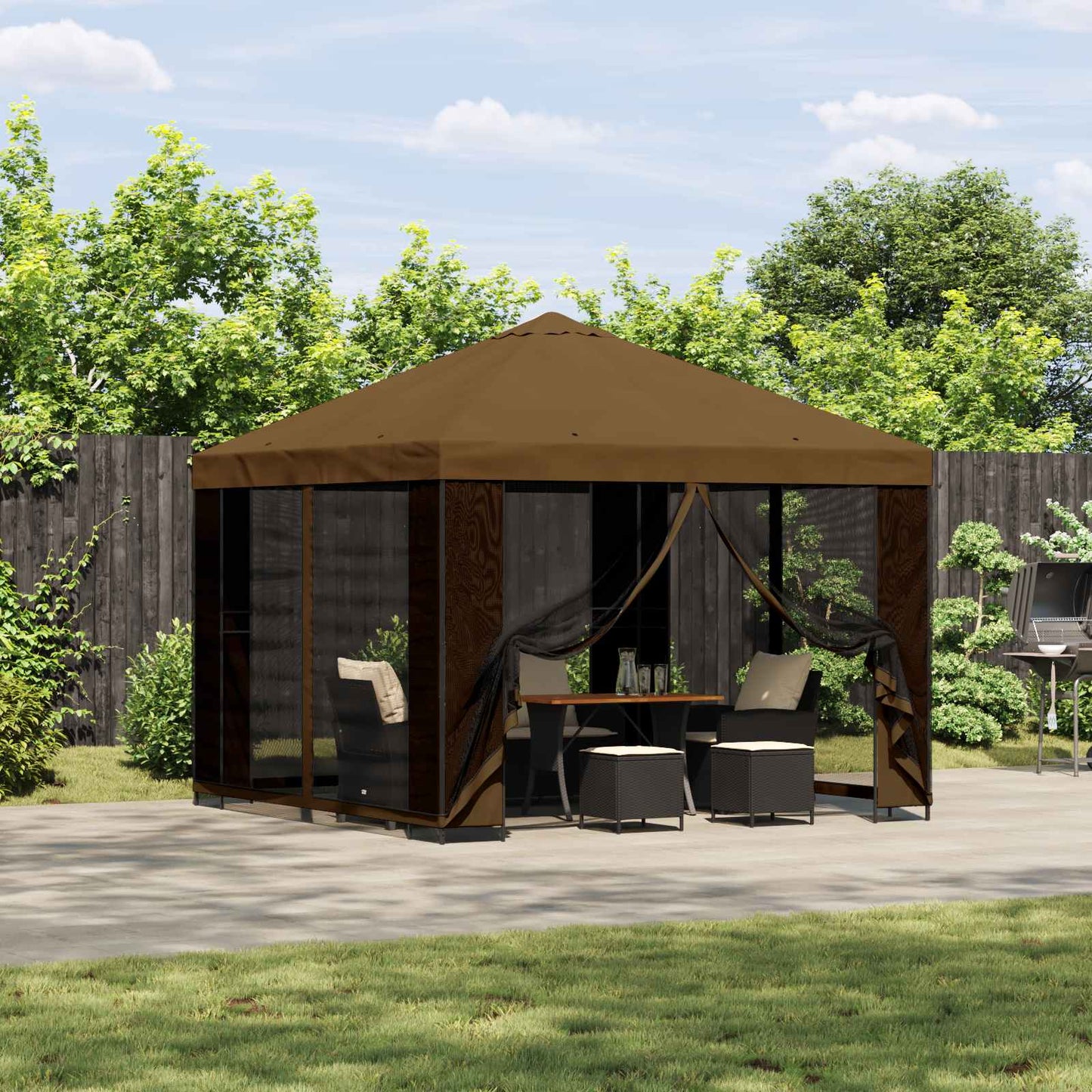 Cenador 3 X 3 M Poliéster Y Acero 190 Gsm