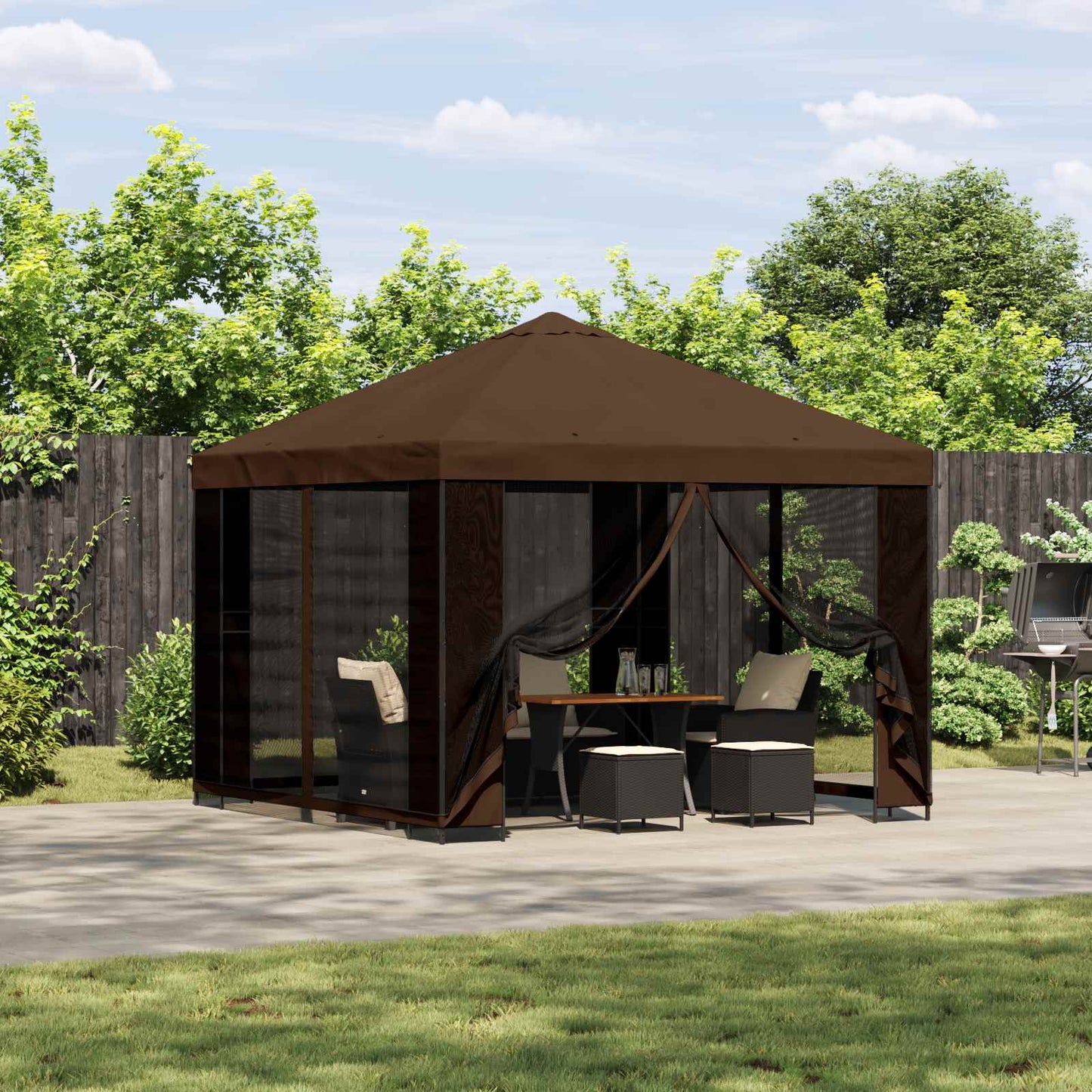 Cenador 3 X 3 M Poliéster Y Acero 190 Gsm