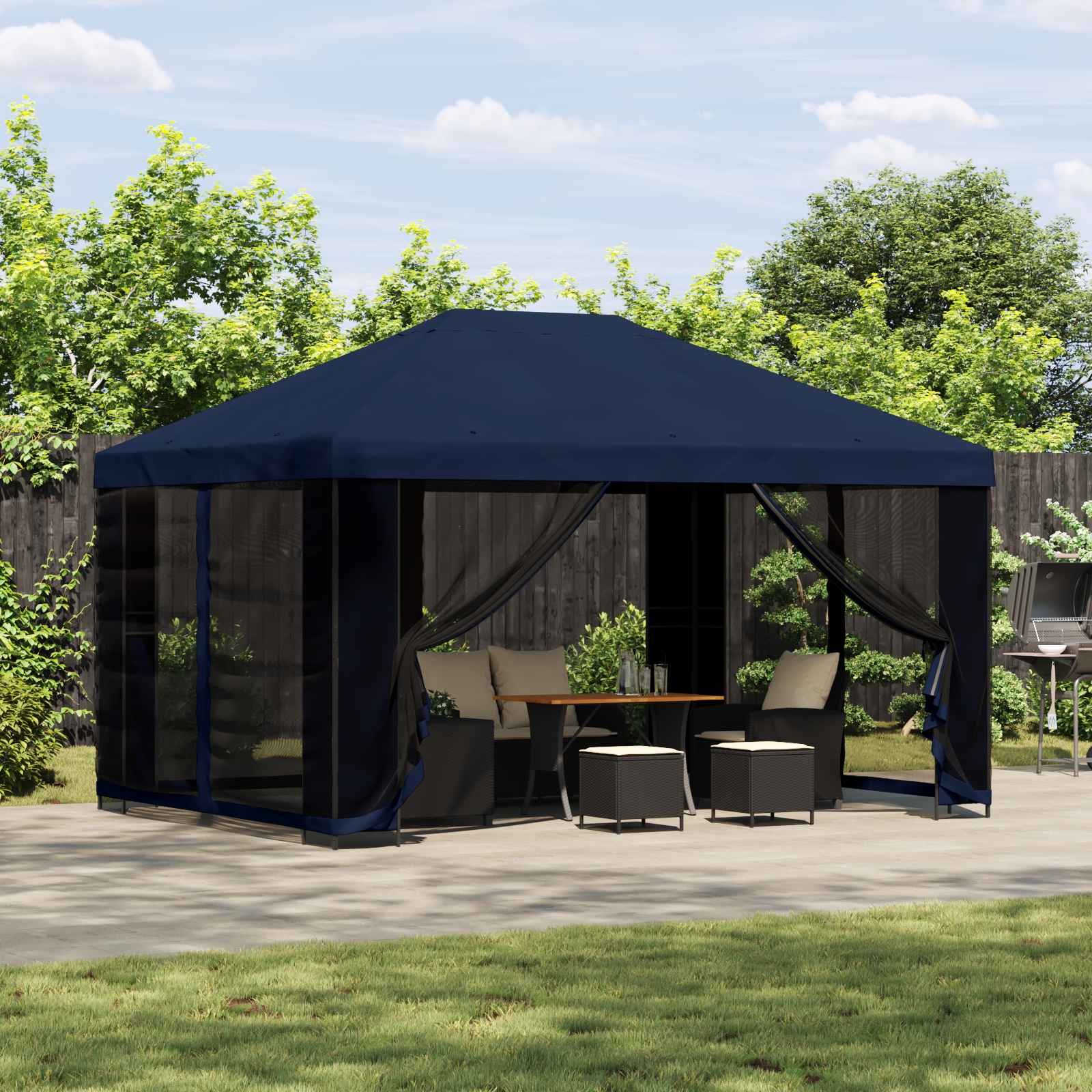 Cenador 4 X 3 M Poliéster Y Acero 190 Gsm
