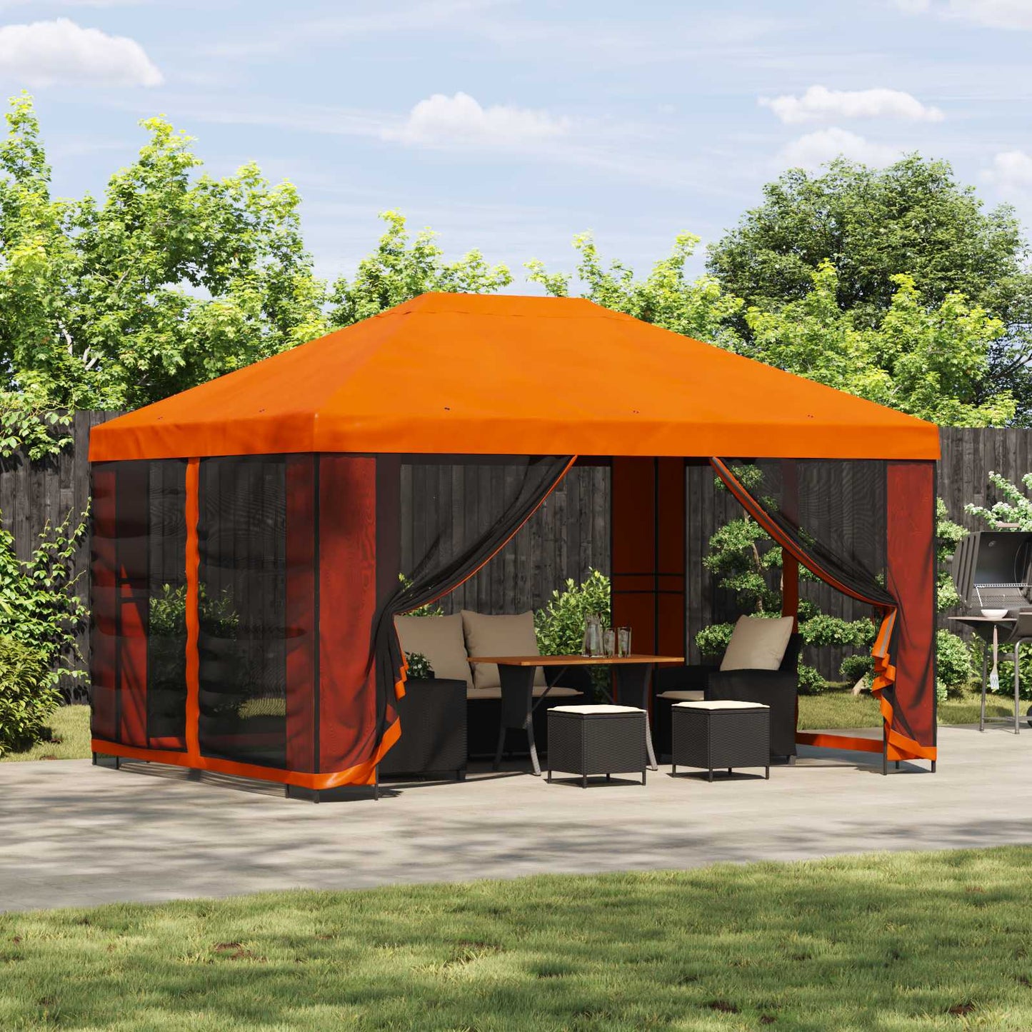 Cenador 4 X 3 M Poliéster Y Acero 190 Gsm