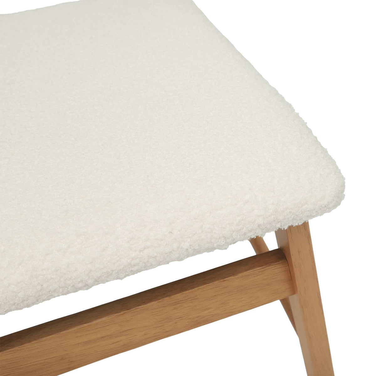 Silla De Comedor 2 Uds. Madera De Caucho Sólido Claro