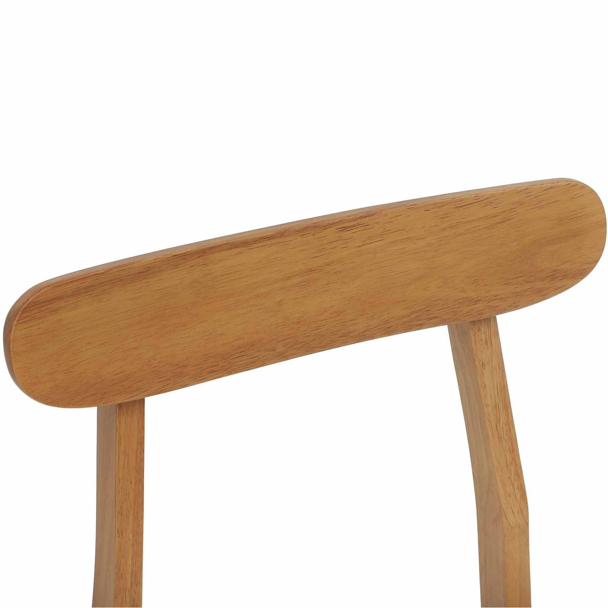 Silla De Comedor 2 Uds. Madera De Caucho Sólido Claro