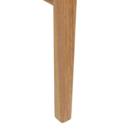 Silla De Comedor 2 Uds. Madera De Caucho Sólido Claro