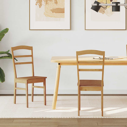 Silla De Comedor 2 Uds. Madera De Caucho Sólido