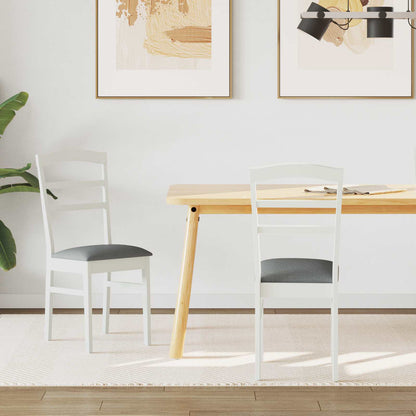 Silla De Comedor 2 Uds. Madera De Caucho Sólido