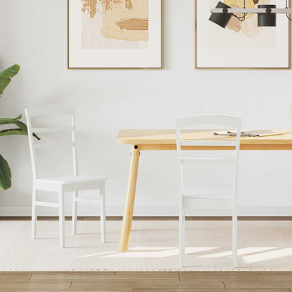 Silla De Comedor 2 Uds. Madera De Caucho Sólido