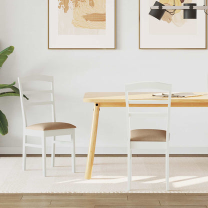 Silla De Comedor 2 Uds. Madera De Caucho Sólido