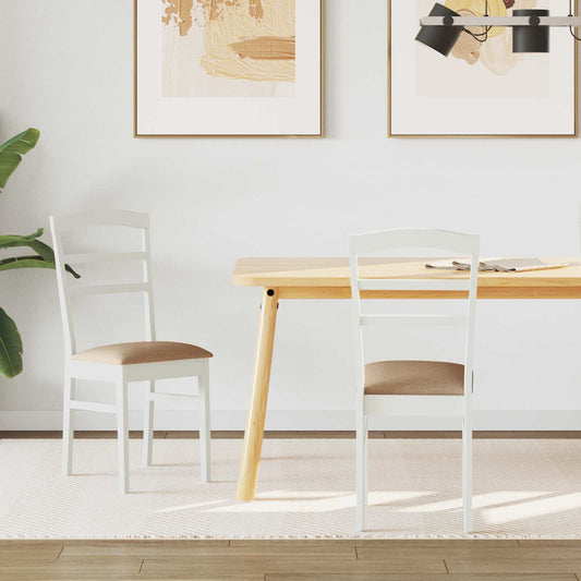 Silla De Comedor 2 Uds. Madera De Caucho Sólido