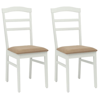 Silla De Comedor 2 Uds. Madera De Caucho Sólido