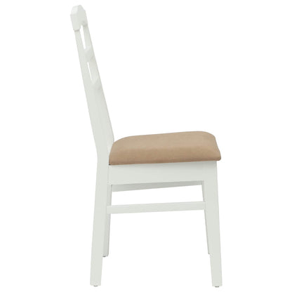 Silla De Comedor 2 Uds. Madera De Caucho Sólido