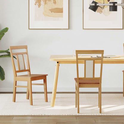 Silla De Comedor 2 Uds. Madera De Caucho Sólido