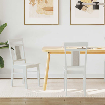Silla De Comedor 2 Uds. Madera De Caucho Sólido