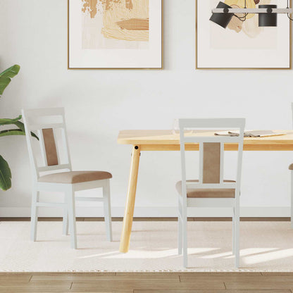 Silla De Comedor 2 Uds. Madera De Caucho Sólido