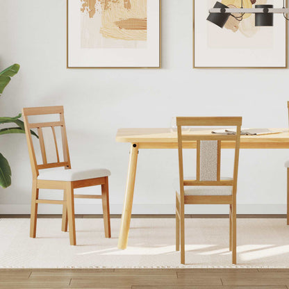 Silla De Comedor 2 Uds. Madera De Caucho Sólido