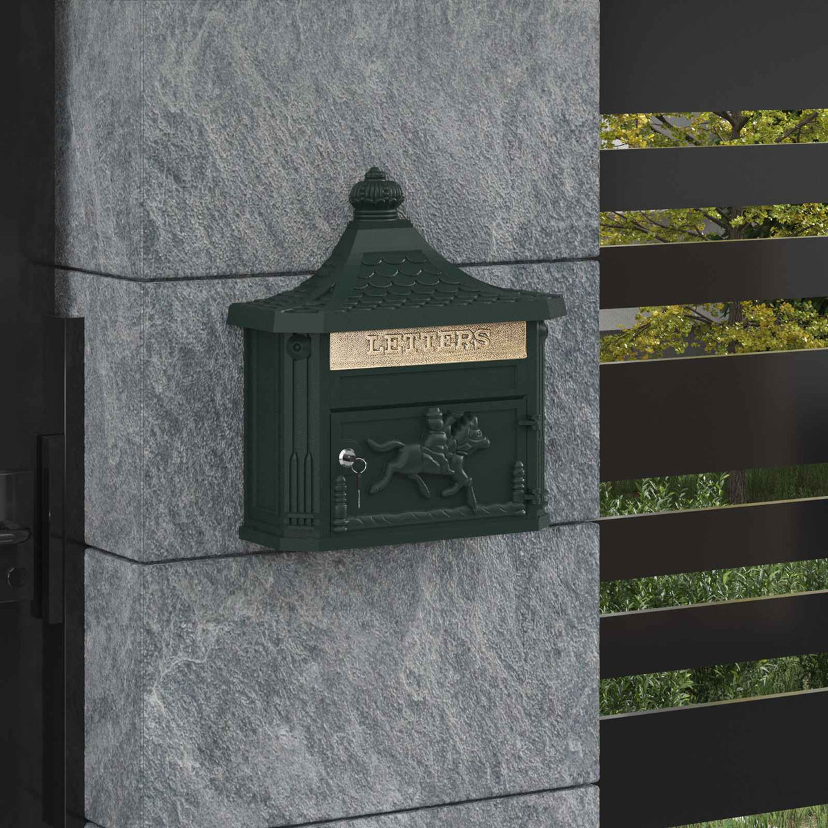 Buzón Montado En La Pared Con Puerta 40,5 X 16 X 45 Cm