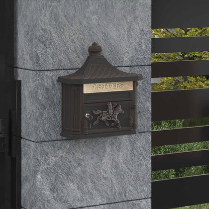 Buzón Montado En La Pared Con Puerta 40,5 X 16 X 45 Cm