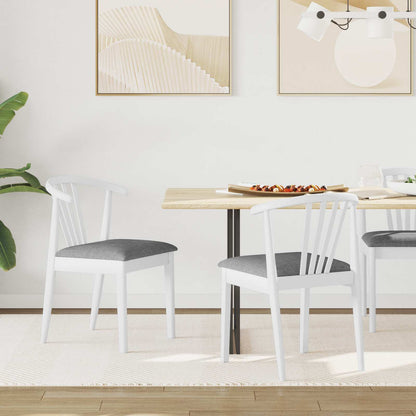 Silla De Comedor 2 Uds. Madera De Caucho Sólida