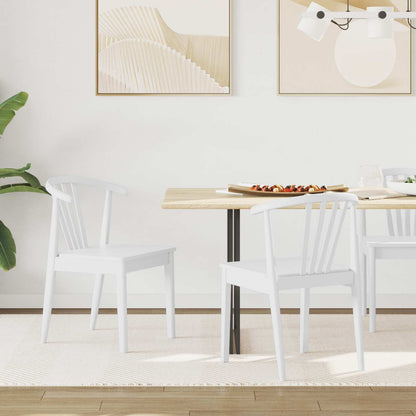 Silla De Comedor 2 Uds. Madera De Caucho Sólida