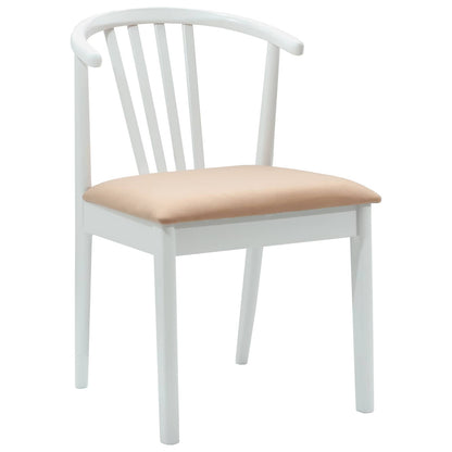 Silla De Comedor 2 Uds. Madera De Caucho Sólida