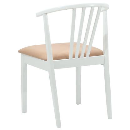 Silla De Comedor 2 Uds. Madera De Caucho Sólida