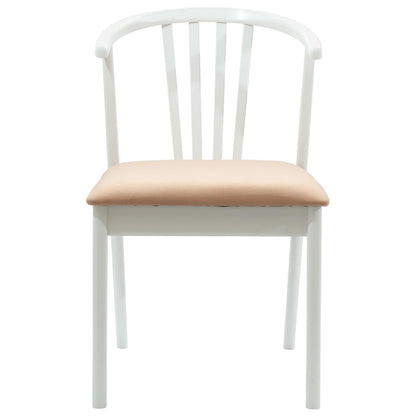 Silla De Comedor 2 Uds. Madera De Caucho Sólida