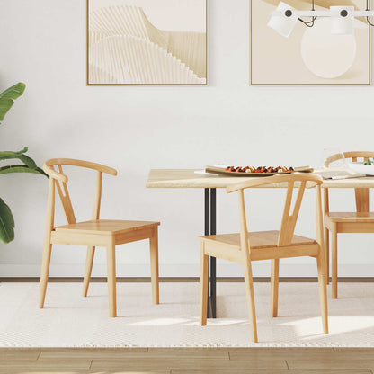Silla De Comedor 2 Uds. Madera De Caucho Sólido