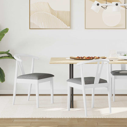 Silla De Comedor 2 Uds. Madera De Caucho Sólido
