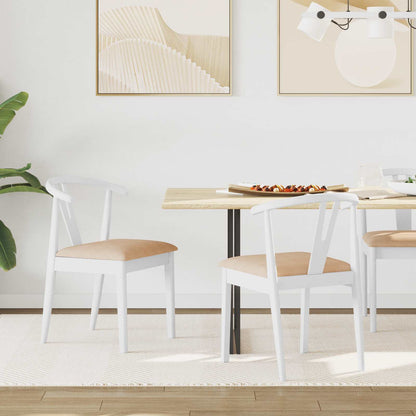 Silla De Comedor 2 Uds. Madera De Caucho Sólido