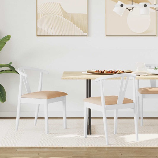 Silla De Comedor 2 Uds. Madera De Caucho Sólido