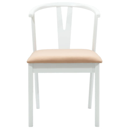 Silla De Comedor 2 Uds. Madera De Caucho Sólido