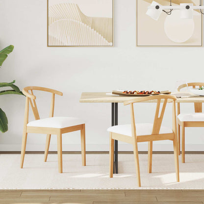 Silla De Comedor 2 Uds. Madera De Caucho Sólido