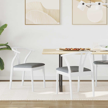 Silla De Comedor 2 Uds. Madera De Caucho Sólido