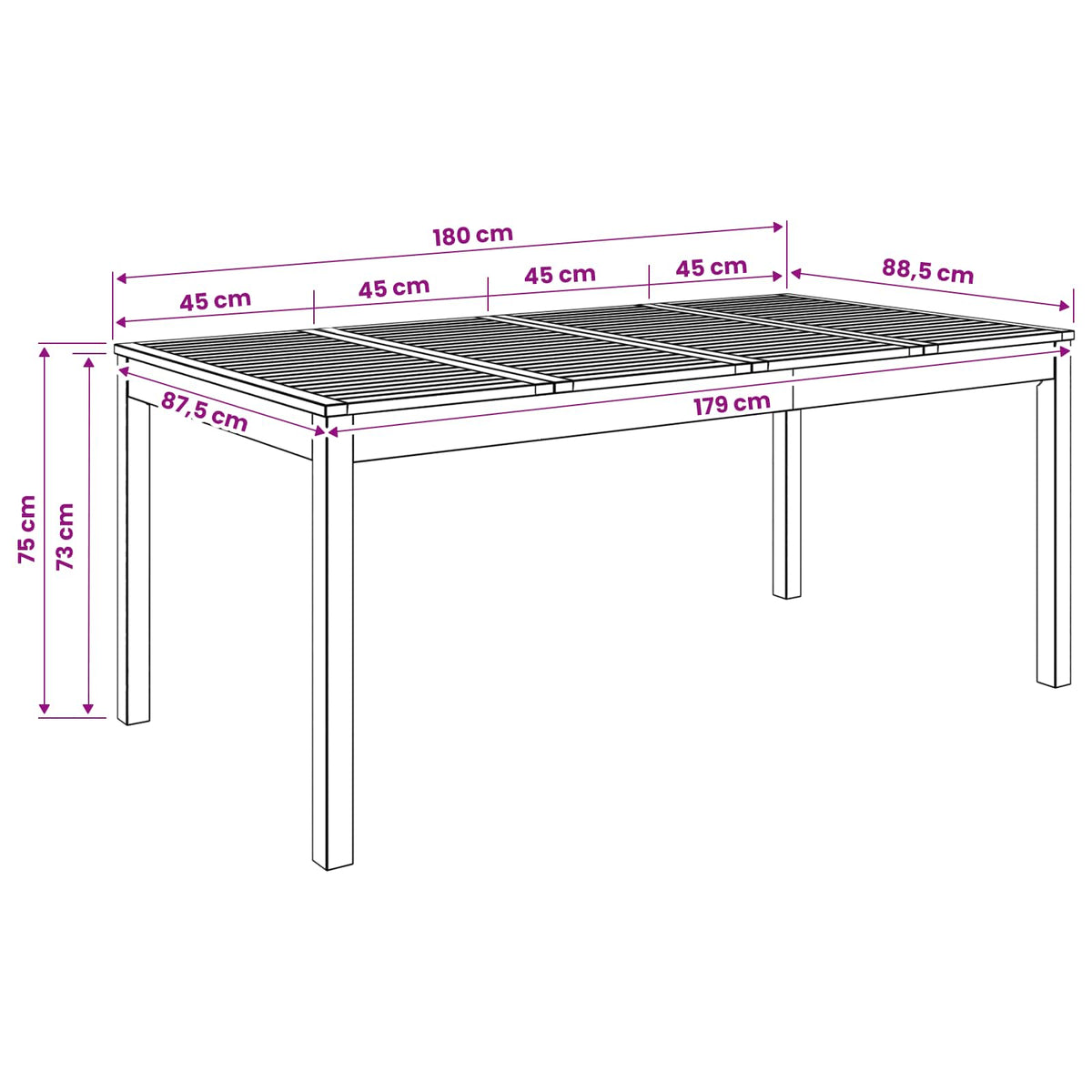 Mesa De Cena De Jardín