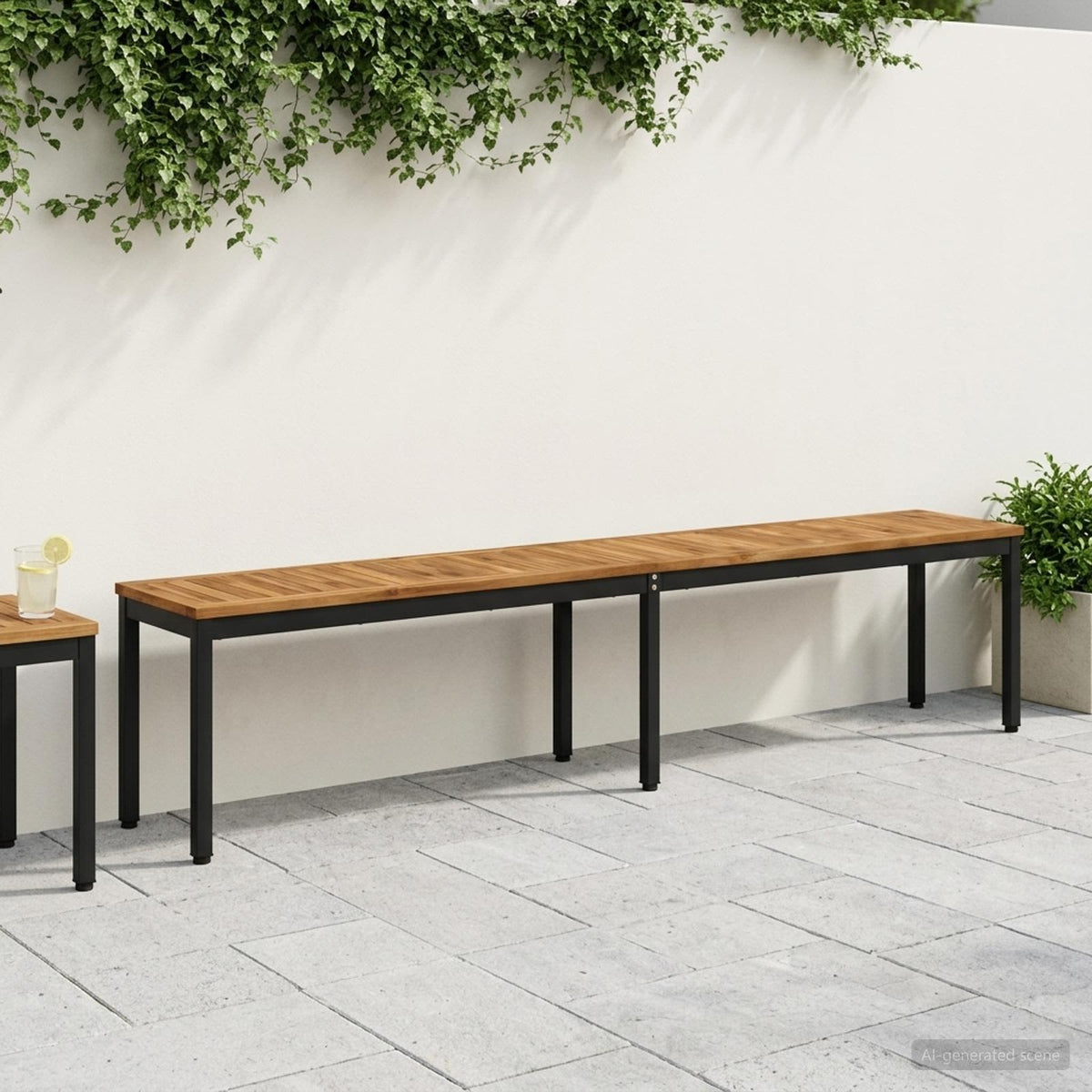 Banco De Jardín Madera De Acacia Sólida
