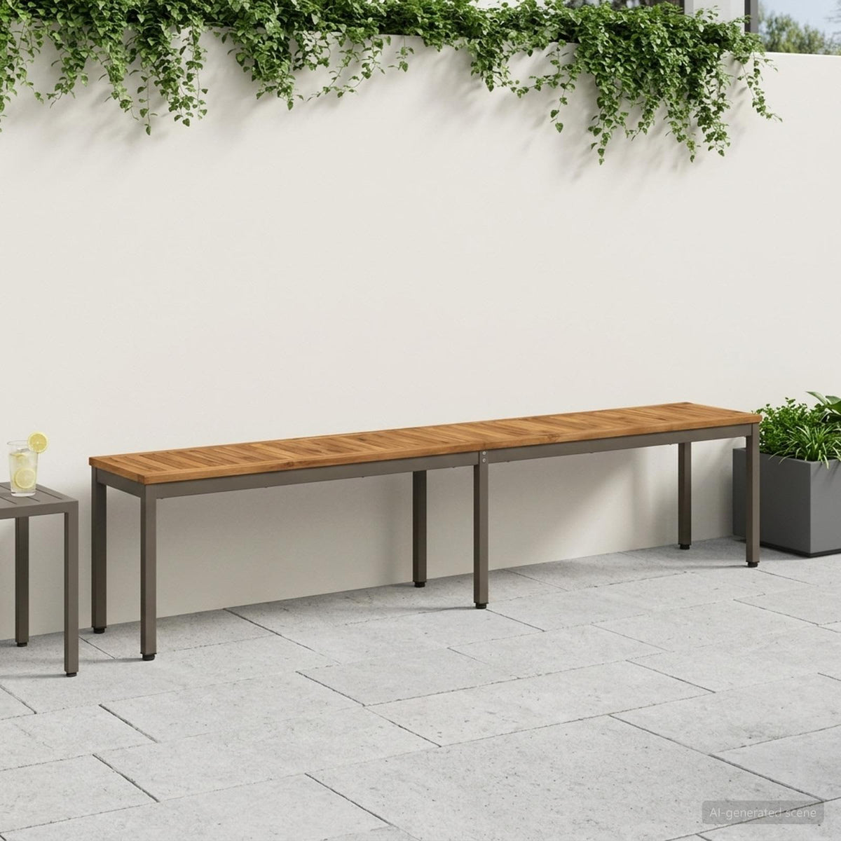 Banco De Jardín Madera De Acacia Sólida