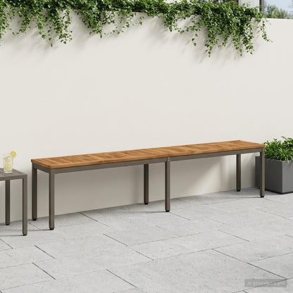 Banco De Jardín Madera De Acacia Sólida